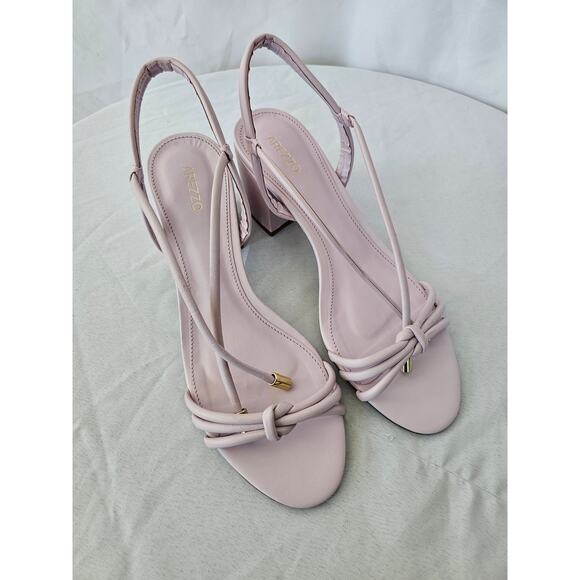 Arezzo Women's Camila Mid Block Heel Sandal Soft Violeta Color Size 9.5B NWT - Picture 1 of 8